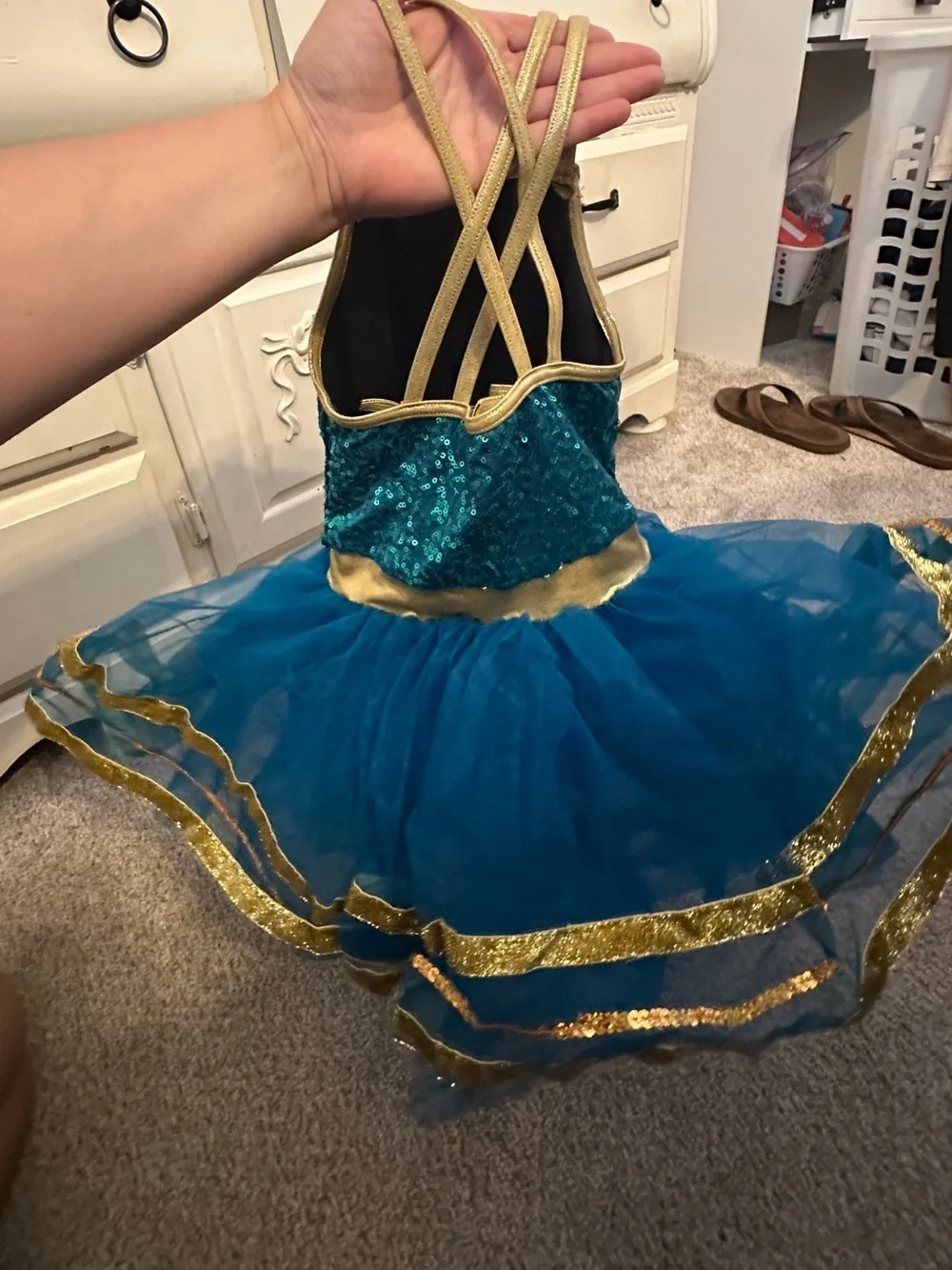 Girls Dance Sequin Tulle Leotard